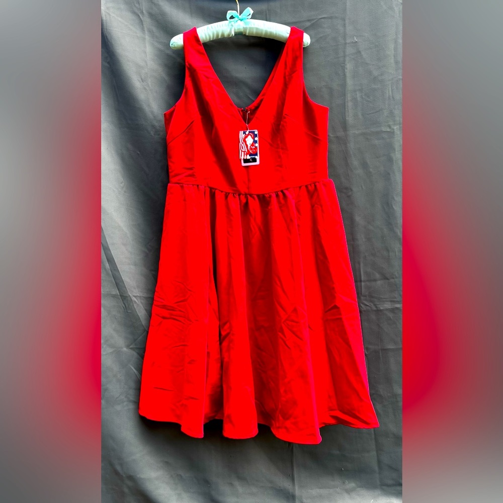 Pinup Couture Red Midi Dress